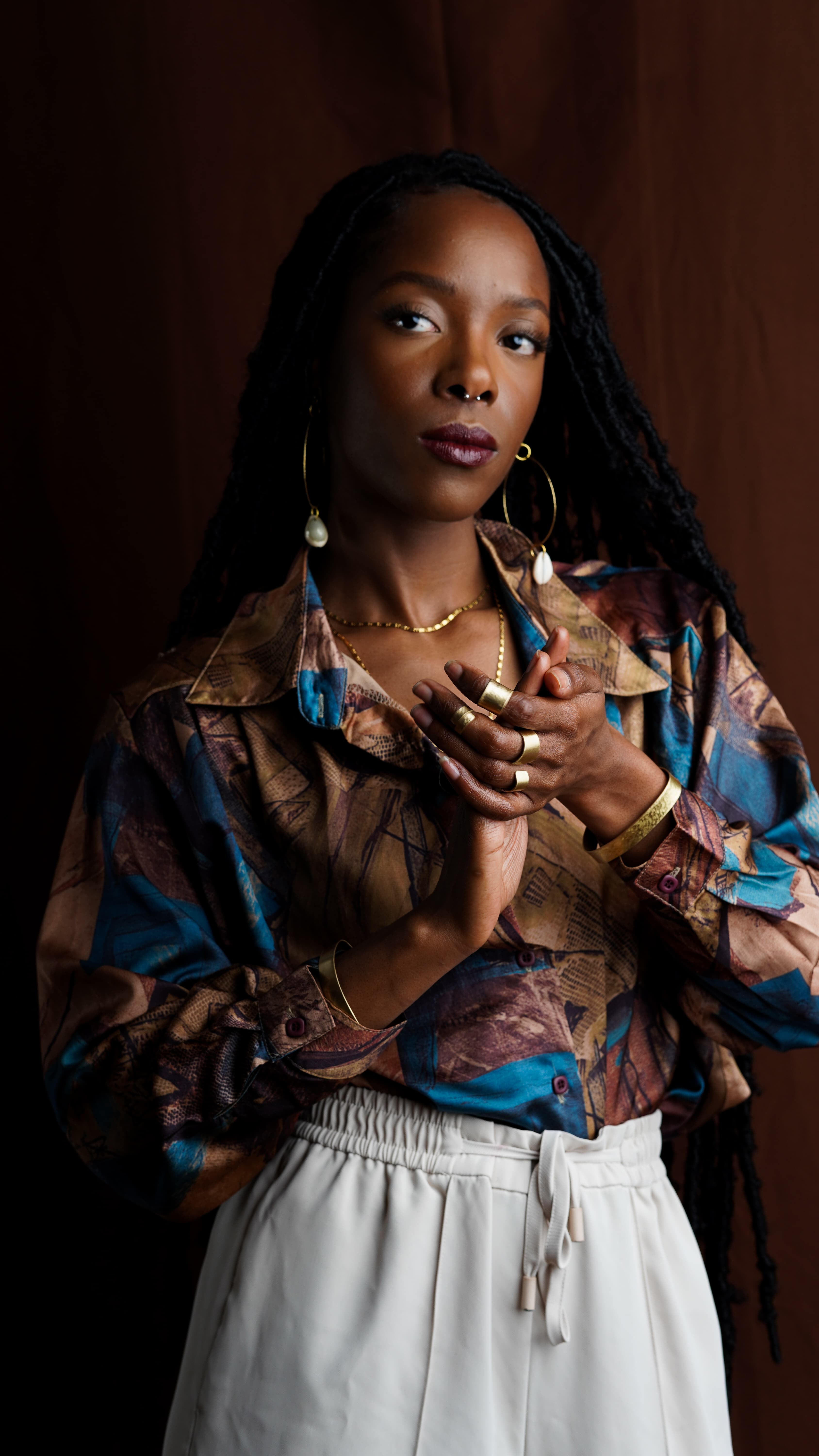 Portrait Photograph, NYC Model, Sharp Image, Retro Design Style 